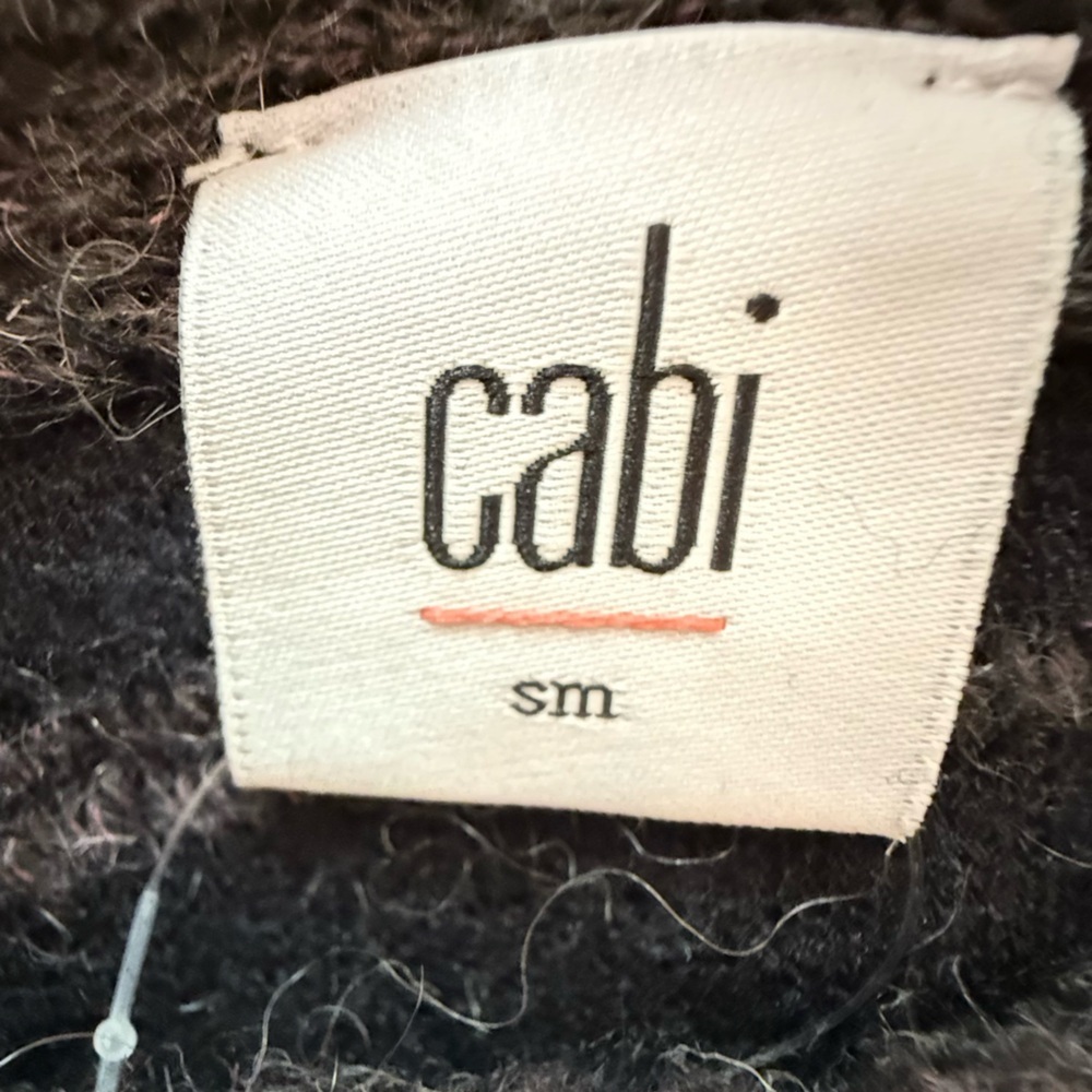 Cabi Waverly Poncho Charcoal Dark Gray Lightweight Wool Blend Size Small - Picture 8 of 10